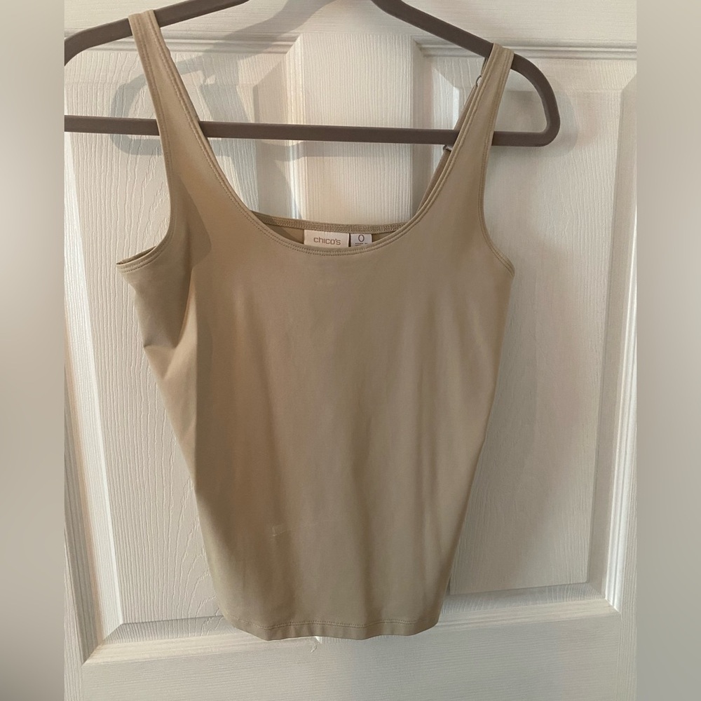 Chico's Tan Adjustable Strap Camisole